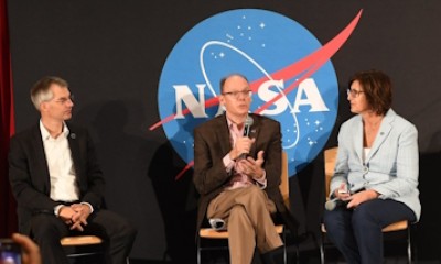 OSU Deep Space Food Symposium panelist: Christian Lange (CSA), G. Michael Green (NASA), Robyn Gatens (NASA).